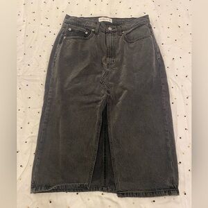 Abercrombie & Fitch Gray Midi Skirt